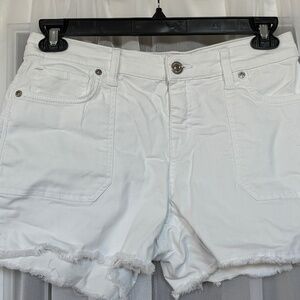 Tommy Ella Twill 4-Inch High-Rise Utility Shorts